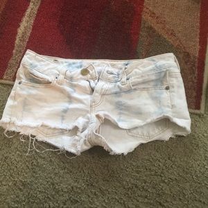 Bleached jean shorts